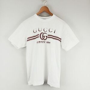 Gucci Cotton Jersey T-shirt With Gucci Print GG Marmont T-shirt XXS White AA